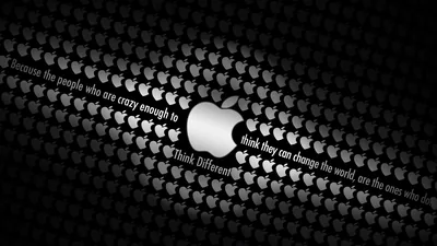 Apple Logo in Repeating Text Pattern HD Wallpaper