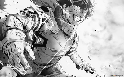 My Hero Academia series black and white anime HD wallpaper