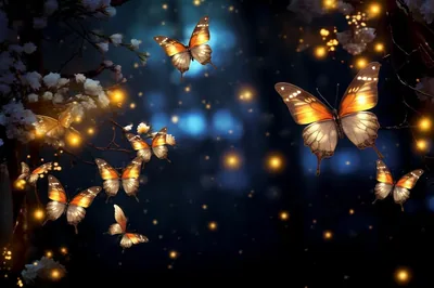 Butterflies in the dark wallpapers