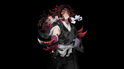 Six-Eyed Demon Swordsman on Black HD Wallpaper