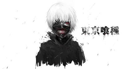 Tokyo Ghoul Mask on a White Background HD Wallpaper