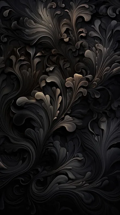 Carved Baroque Relief in Black and Bronze HD Phone Wallpaper