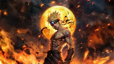 Fire Storm Around a Glowing Ninja HD Wallpaper