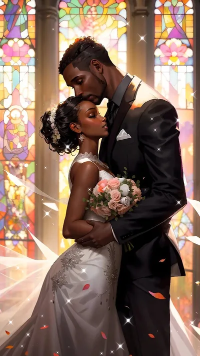 Black romance aesthetic art