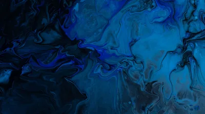 Blue Ink Marbling Texture HD Wallpaper