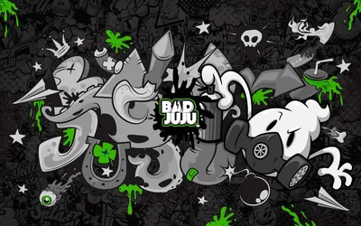 Graffiti black and white Backgrounds Desktop