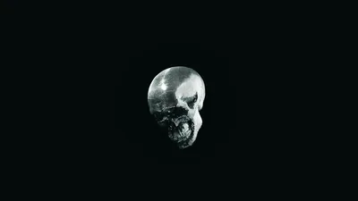 Tiny Silver Skull in Darkness HD Wallpaper