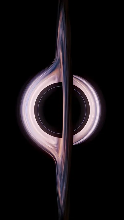 Accretion Disk Around a Black Hole HD Phone Wallpaper
