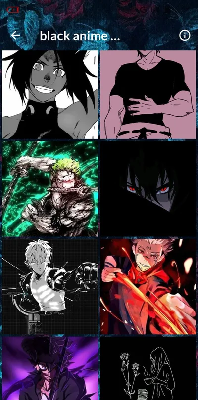black anime wallpaper for Android