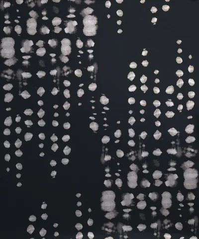 White Beaded Strands on Black HD Phone Wallpaper