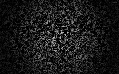 Grey Floral Scrollwork Damask Background HD Wallpaper