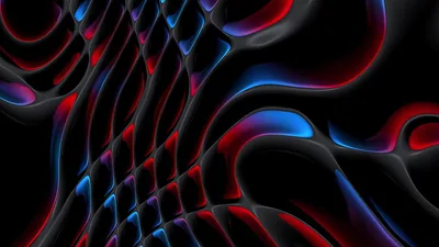 Blue Red Cubes Digital Art Abstraction Black Background HD Abstract Wallpapers