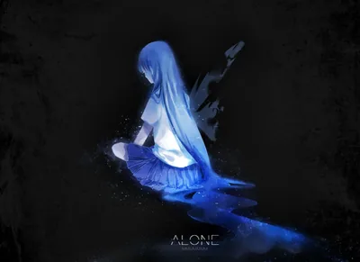 Anime Sitting Alone Wallpapers