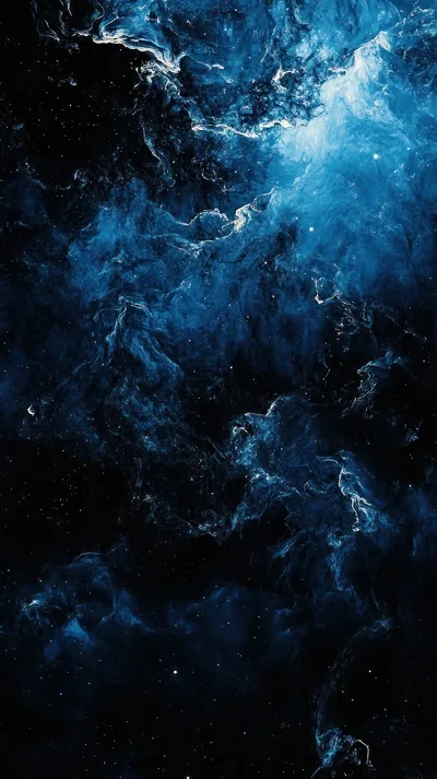 Stormy Blue Clouds in Space HD Phone Wallpaper