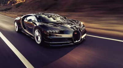 Chiron at Full Speed with the Road Blurred HD Wallpaper