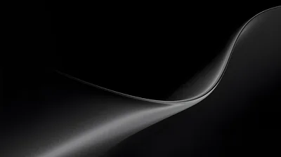 Silver Wave Curve on Black HD Wallpaper