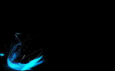 Blue Light Splash in the Corner HD Wallpaper