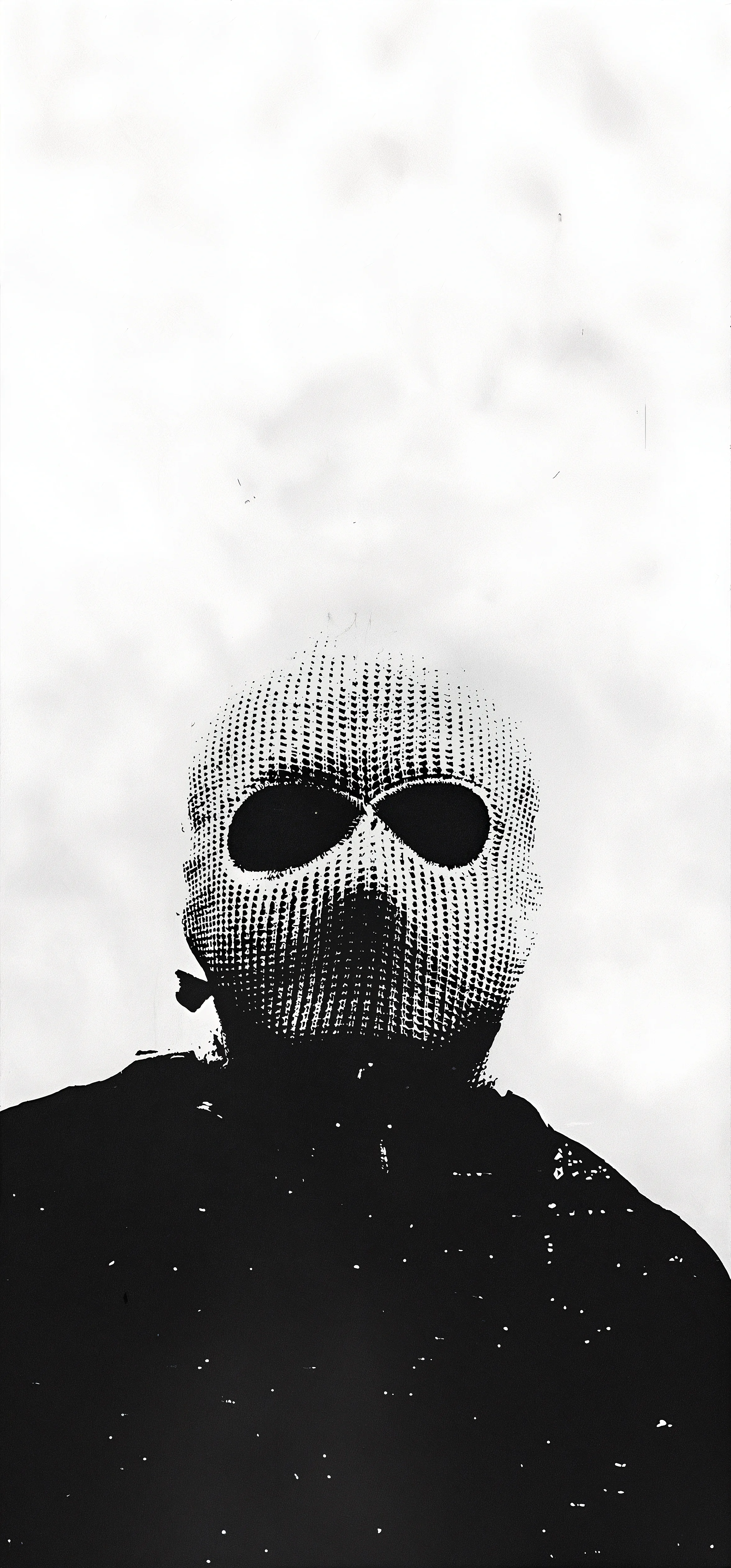 Aesthetic Black White Killer Mask