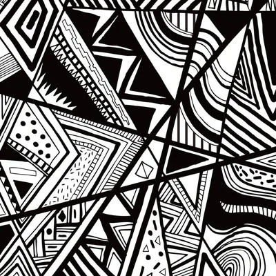 Black And White Doodle iPad Wallpapers