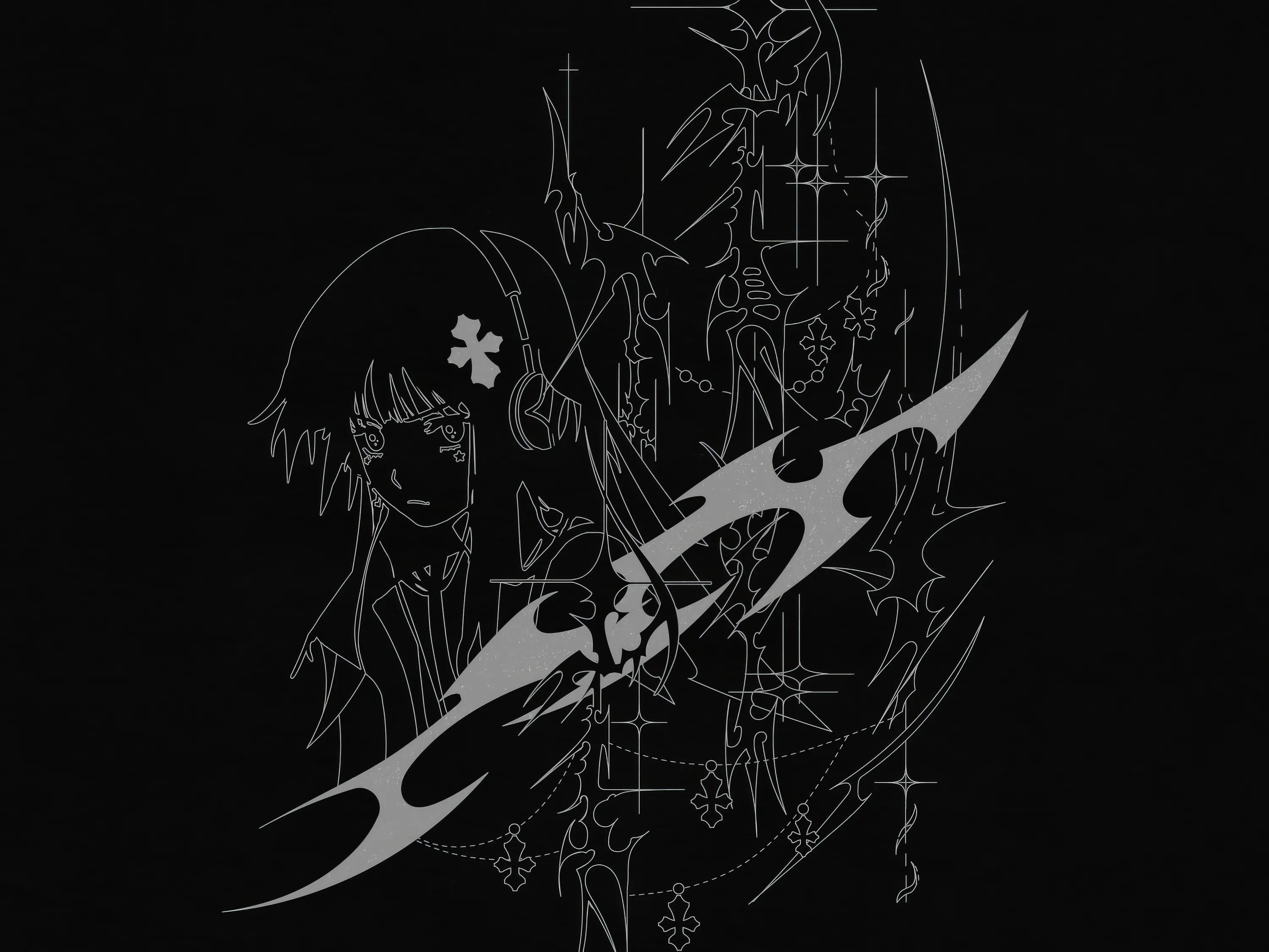 Dark Gothic Vocaloid Anime HD Wallpaper Shadows and Silence