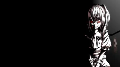 Anime Girl with Red Eyes in Shadow HD Wallpaper