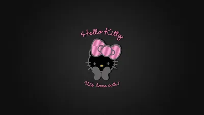 Black Hello Kitty In Black Background HD Hello Kitty Wallpapers