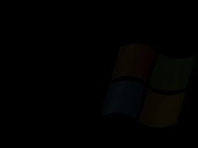 Windows Logo Glowing Faintly in Black HD Wallpaper