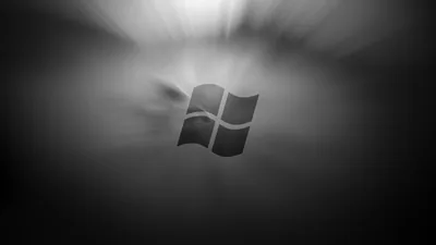 Windows 8 Logo in Grey Blur HD Wallpaper