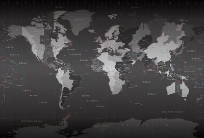 World map black wallpaper HD Wallpaper