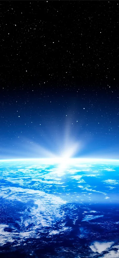 Sunrise Star Over Blue Earth for Phone HD Wallpaper