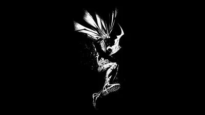 Batman Crouching in White Ink HD Wallpaper