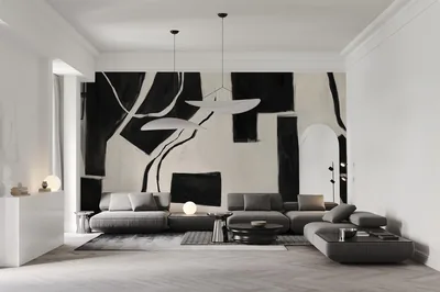 Living Room Wallpaper Black Wallpaper