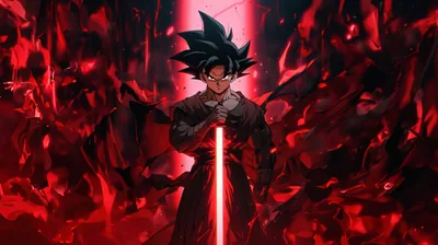 Red Energy Saber Among Shards HD Wallpaper