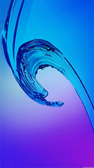 Curling Wave on Blue and Violet HD Phone Wallpaper