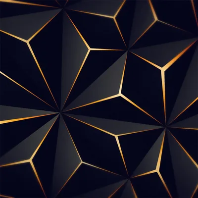 triangle solid black gold 4k iPad Air Wallpapers