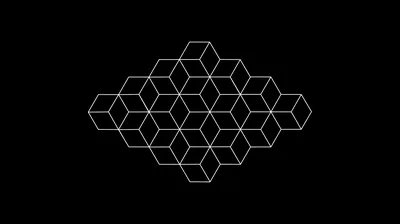 White Cube Lattice Optical Illusion HD Wallpaper
