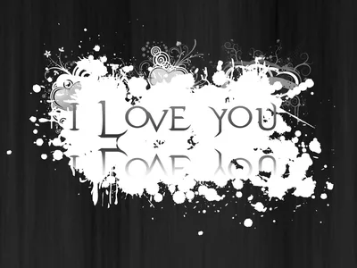 I Love You in White Paint on Dark Wood HD Wallpaper