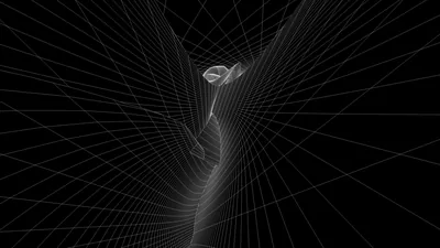 HD Abstract Black Mesh Dark Geometry in Motion