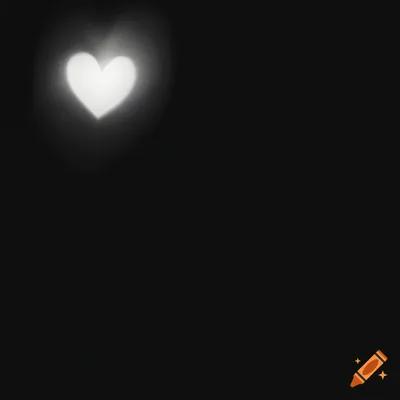 White heart blur on black background wallpaper on Craiyon