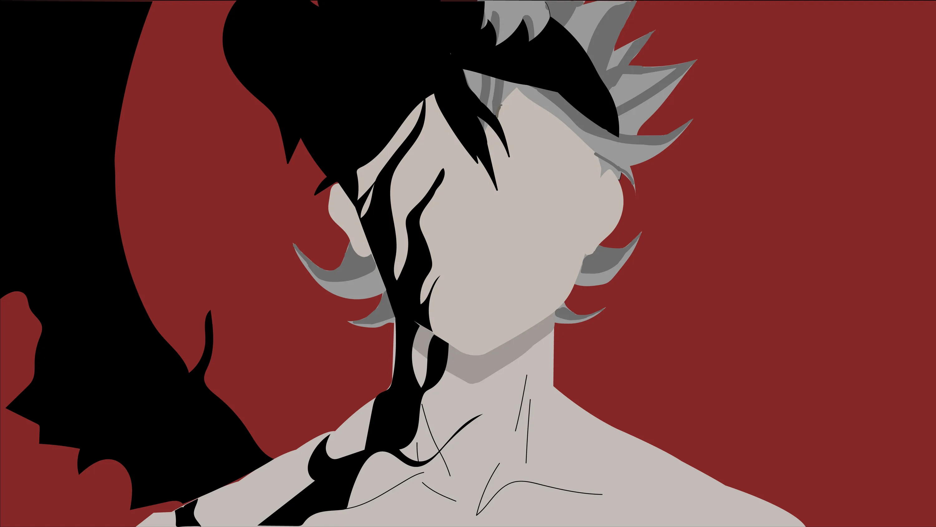Desktop wallpaper Asta Black Clover, Anime, Black Clover, Minimalist 4K free downloa