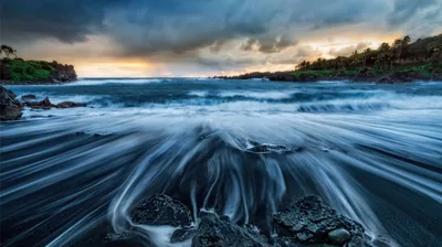 Black Sand Beach Wallpaper, HD Nature Wallpapers, 4k Wallpapers, Images, Backgrounds, Photo