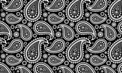 Black Paisley Desktop Wallpaper