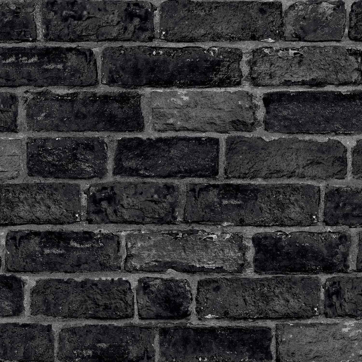 House Brick Black Wallpaper