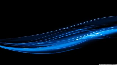 Glowing Blue Light Streak on Black HD Wallpaper