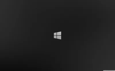 Glowing Windows Logo on Grey Gradient HD Wallpaper