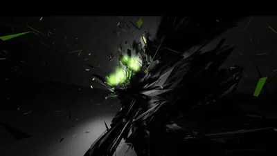 Noir Shard Emerald Core HD Wallpaper