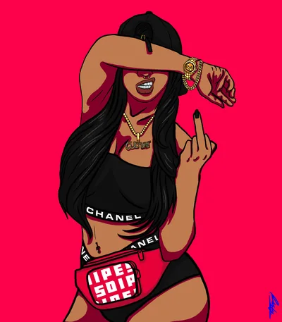 Swag Black Girl Cartoon Wallpapers
