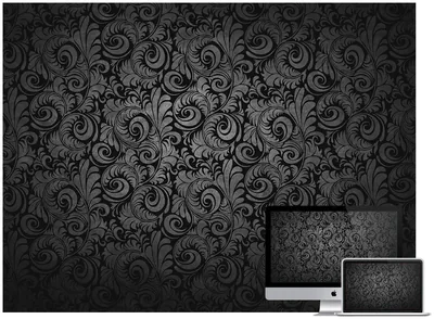 Dark Floral Damask Pattern HD Wallpaper