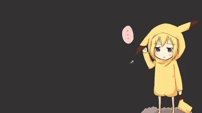 Kawaii Anime Girl Yellow Dress Black Background HD Kawaii Wallpapers