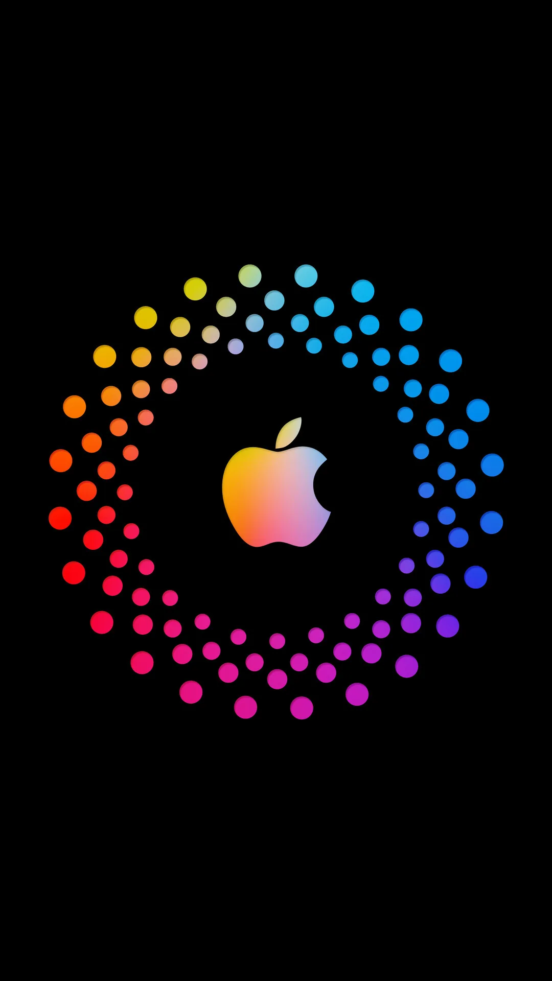 Apple Logo Black Background Wallpaper iPhone Phone 4K